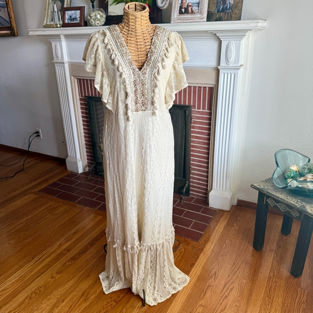Vanessa Alexandra Italy cottagecore romantic  bohemian maxi dress M